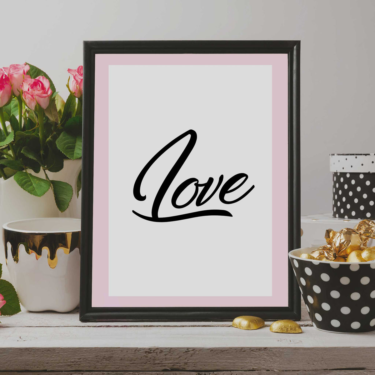 Love word wall art poster print