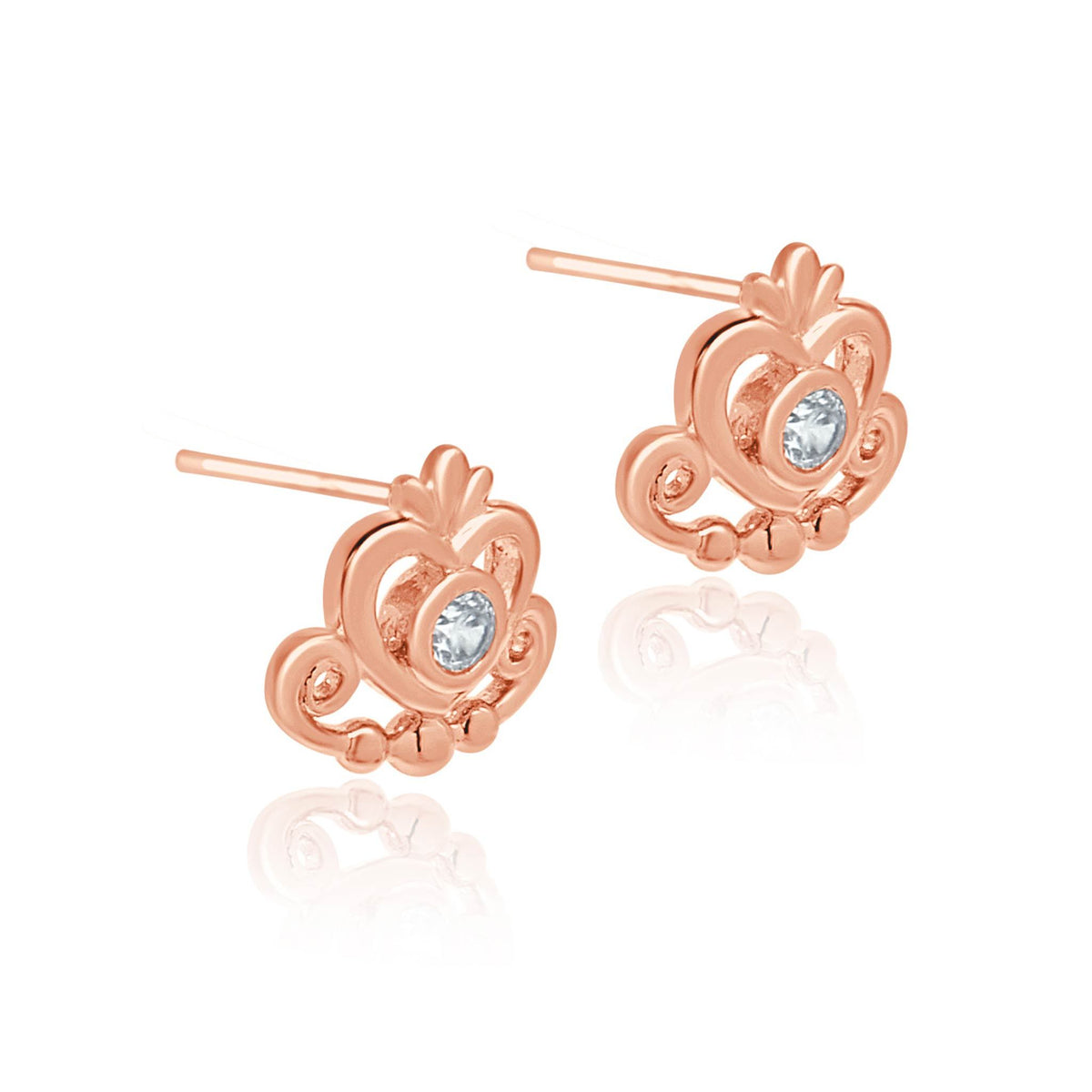 Rianna regal rose gold tiara earrings-DEMI+CO Jewellery