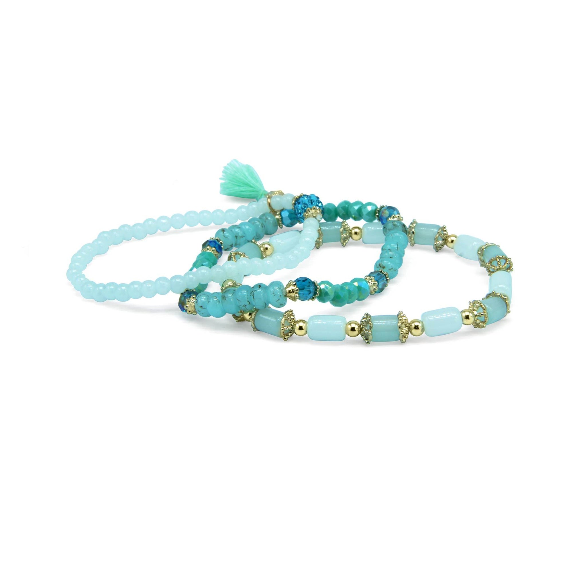 Shake it baby tassel charm bracelet-DEMI+CO Jewellery