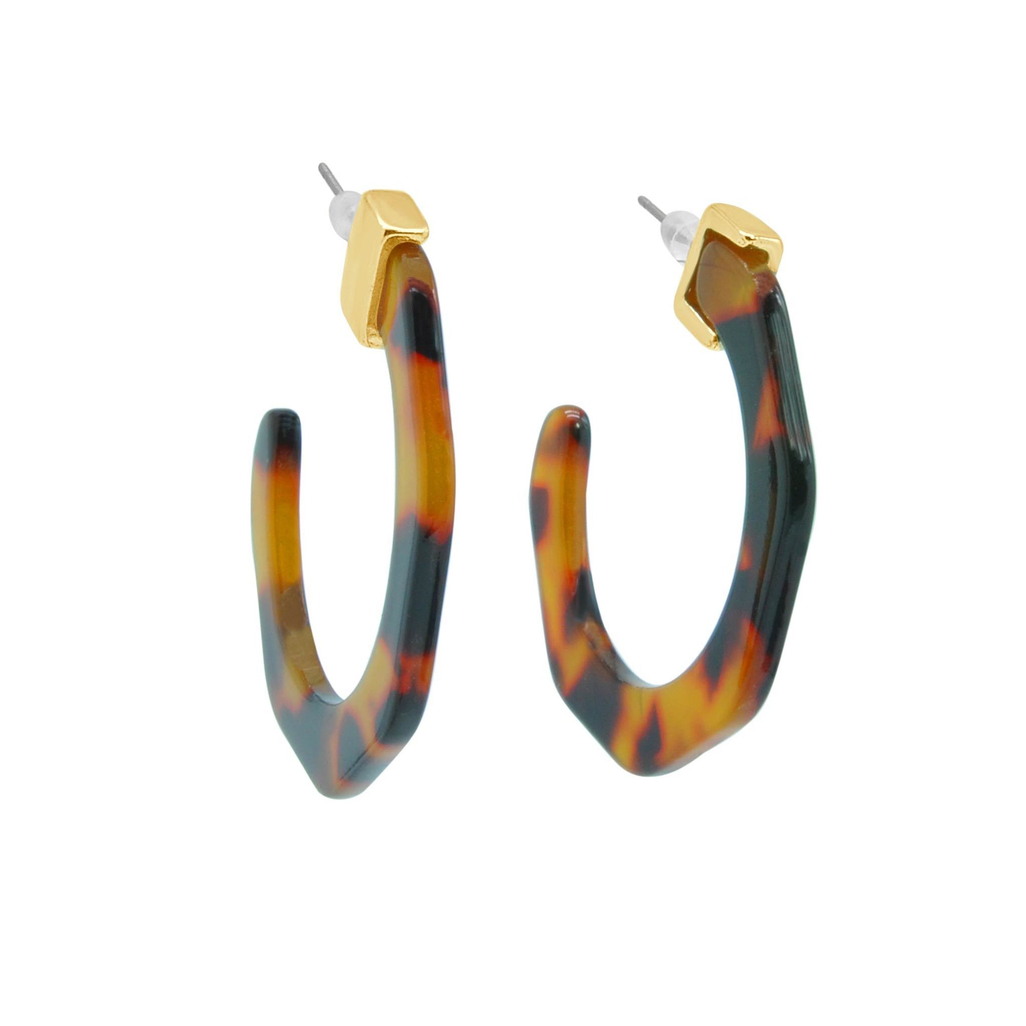 Tame cat geometric resin earrings-DEMI+CO Jewellery