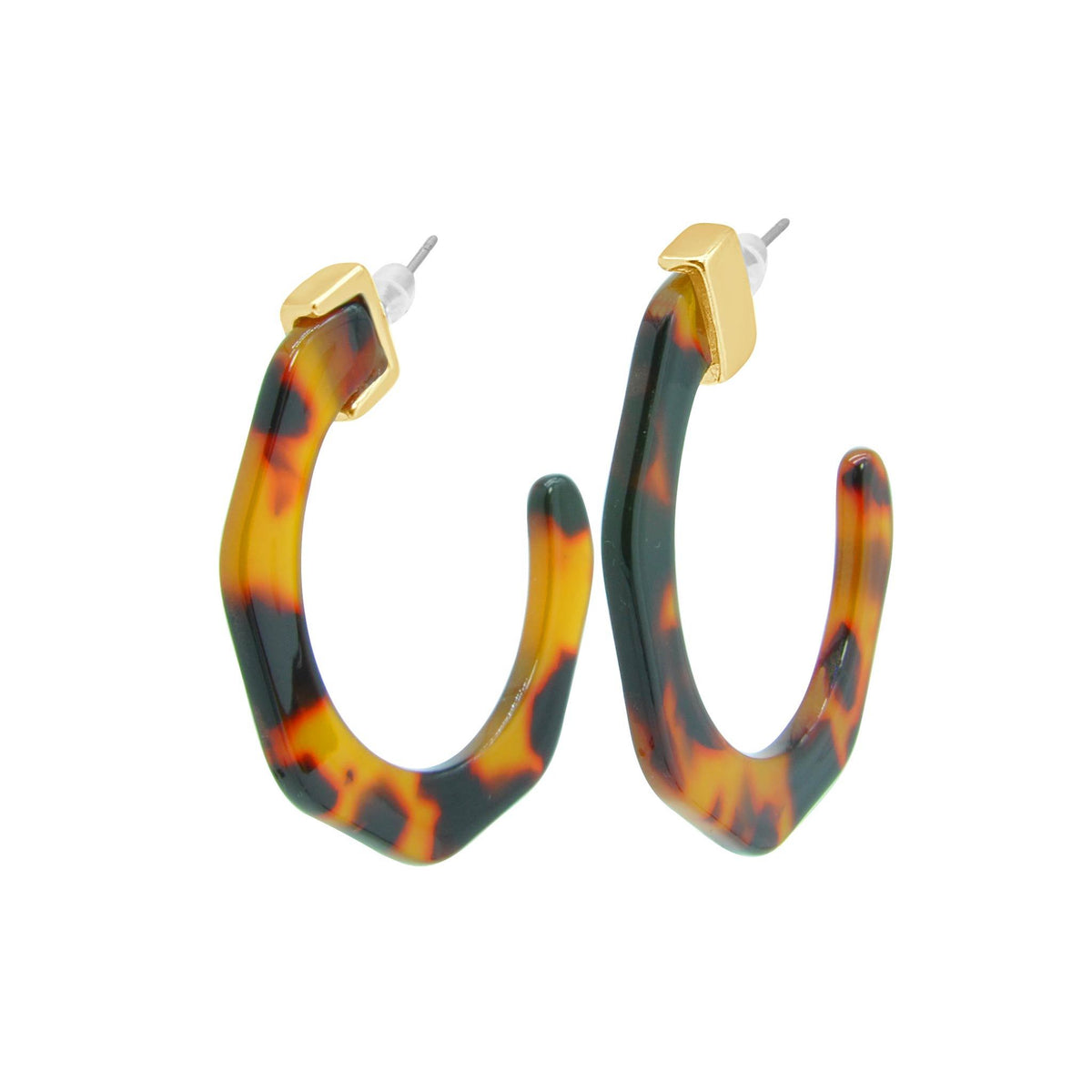 Tame cat geometric resin earrings-DEMI+CO Jewellery