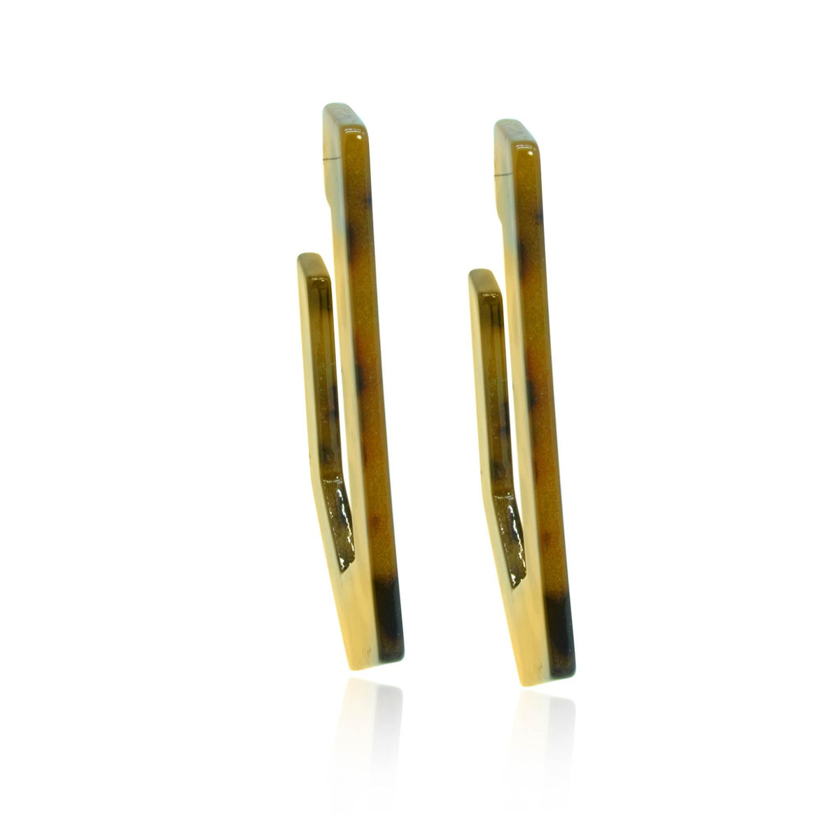 Wild cat geometric resin earrings-DEMI+CO Jewellery