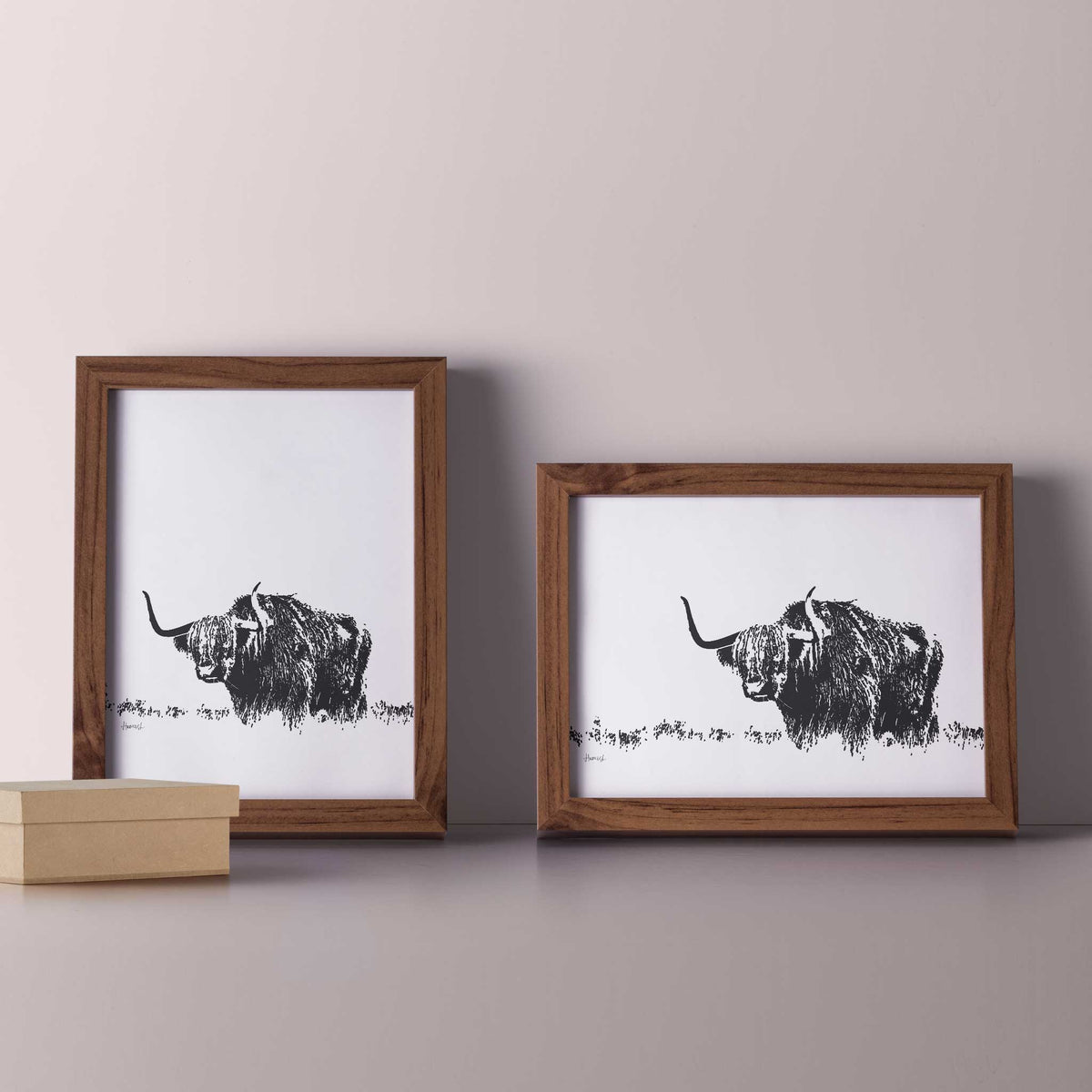 highland cow art print