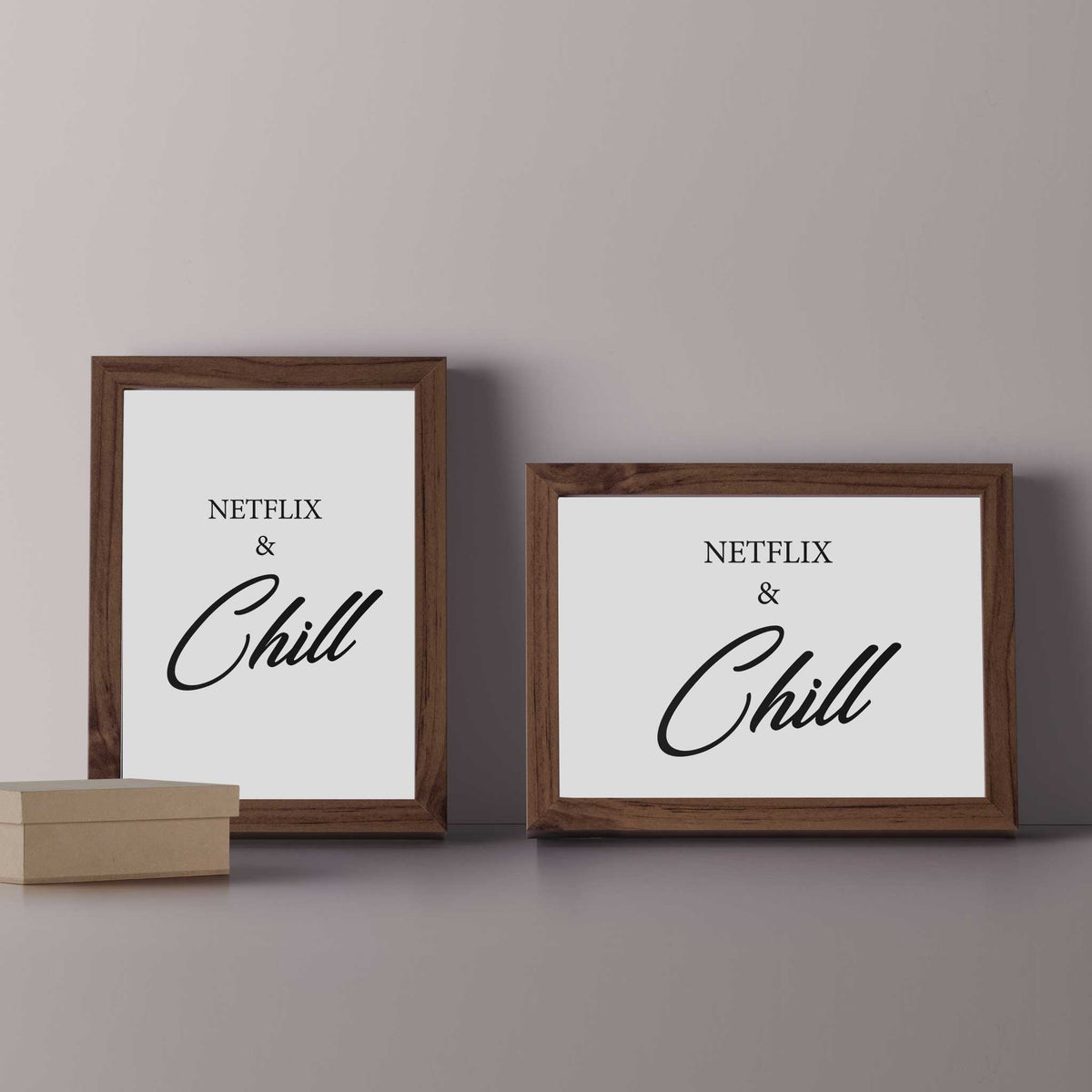 Netflix and chill wall art print
